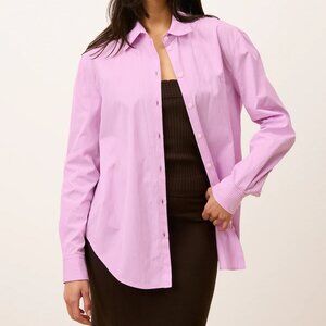 Rouje oversized pink striped blouse